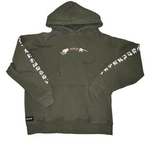 Rip and Dip Hoodie Size Large Green Split Kitty Streetwear Hoodie